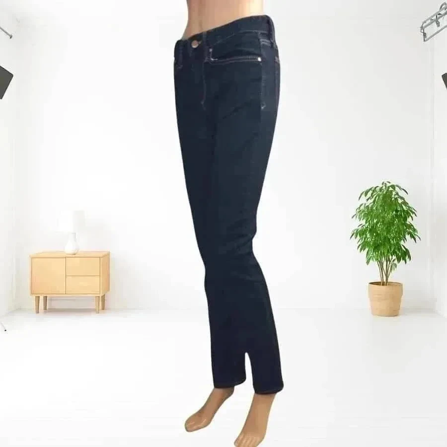 Jean GAP coupe straight fit - taille basse - stretch - neuf - bleu marine – photo 4